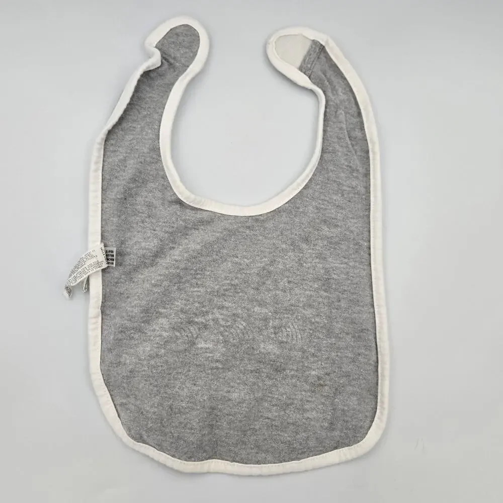 Hershey's Hugs and Kisses Baby Bib Gray Unisex Rabbit Skins Brand